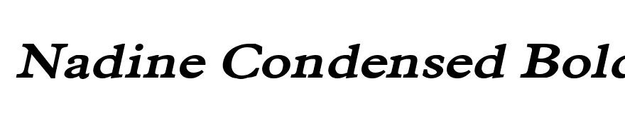 Nadine Condensed Bold Italic