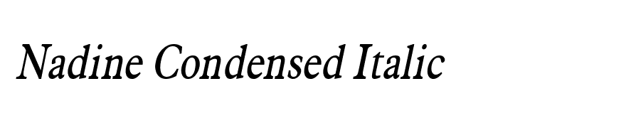 Nadine Condensed Italic