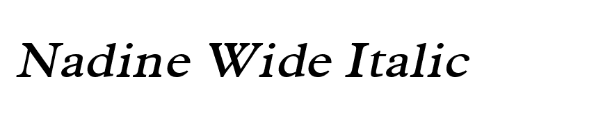 Nadine Wide Italic