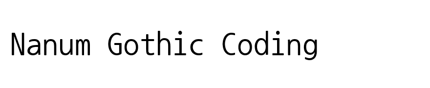 Nanum Gothic Coding