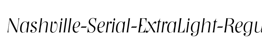 Nashville-Serial-ExtraLight-RegularItalic