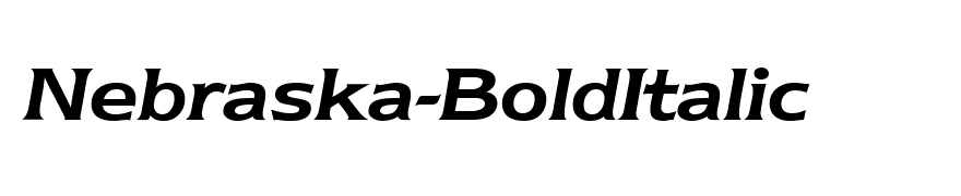 Nebraska-BoldItalic