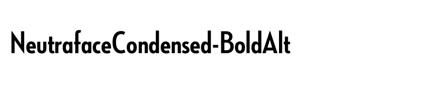 NeutrafaceCondensed-BoldAlt