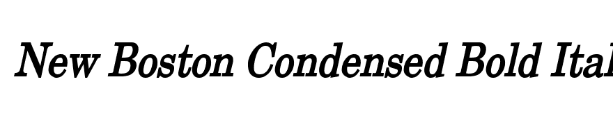 New Boston Condensed Bold Italic