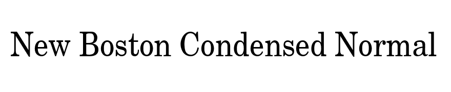 New Boston Condensed Normal