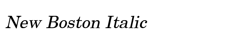 New Boston Italic