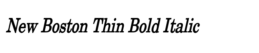 New Boston Thin Bold Italic