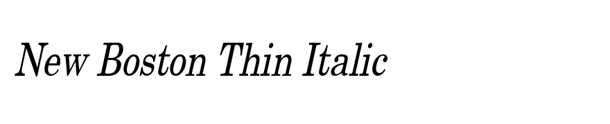 New Boston Thin Italic