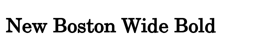 New Boston Wide Bold