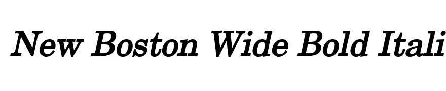 New Boston Wide Bold Italic