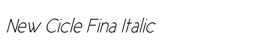 New Cicle Fina Italic