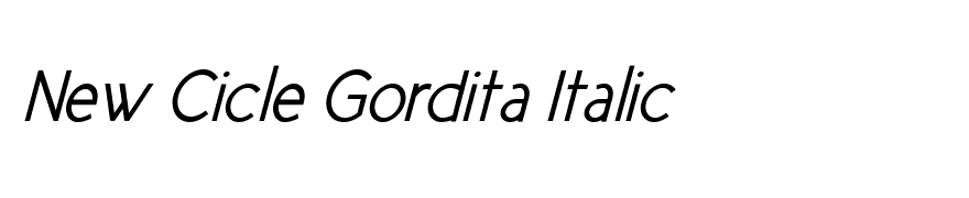 New Cicle Gordita Italic