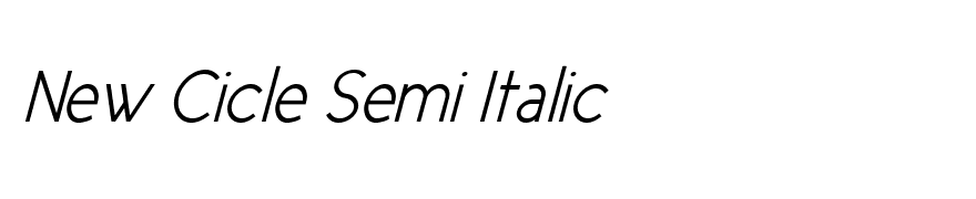 New Cicle Semi Italic