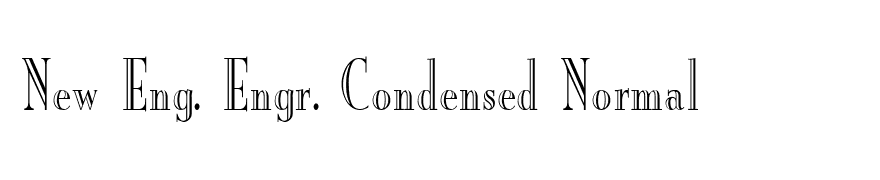 New Eng. Engr. Condensed Normal