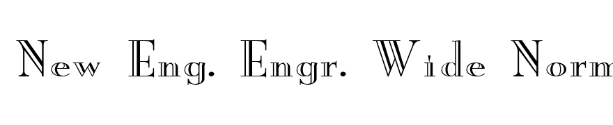 New Eng. Engr. Wide Normal