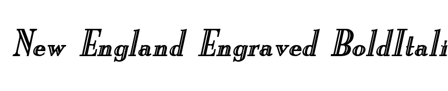 New England Engraved BoldItalic