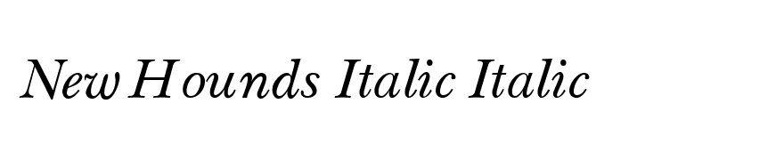 New Hounds Italic Italic