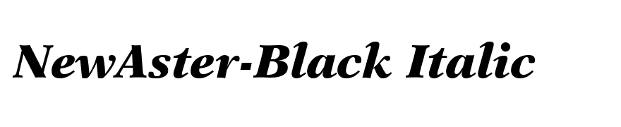NewAster-Black Italic