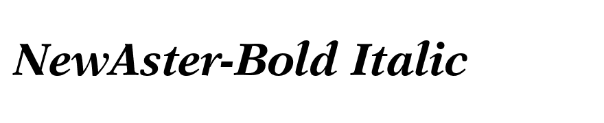 NewAster-Bold Italic