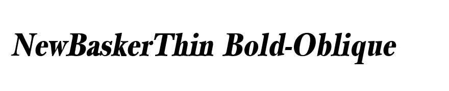 NewBaskerThin Bold-Oblique