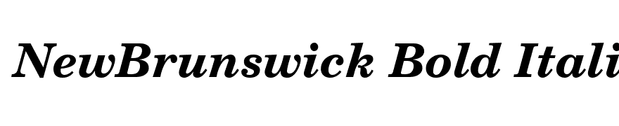 NewBrunswick Bold Italic