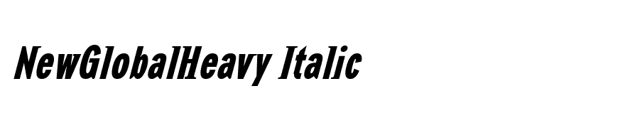 NewGlobalHeavy-Italic