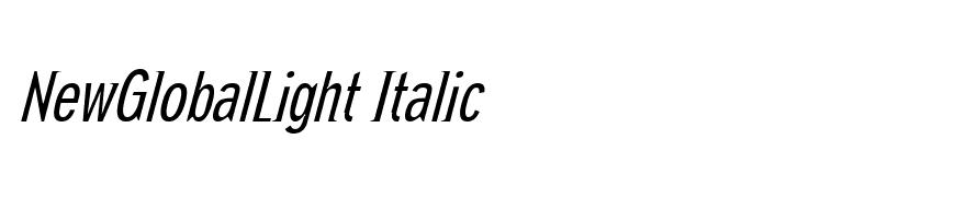 NewGlobalLight Italic