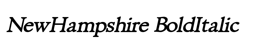NewHampshire BoldItalic