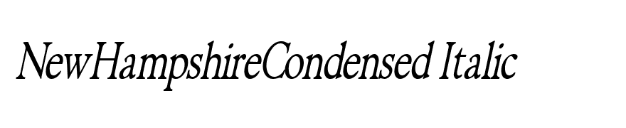 NewHampshireCondensed Italic