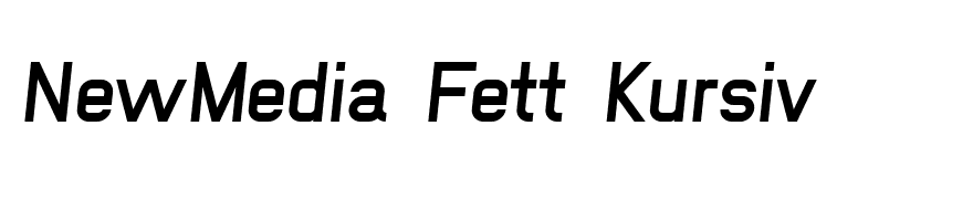 NewMedia Bold Italic