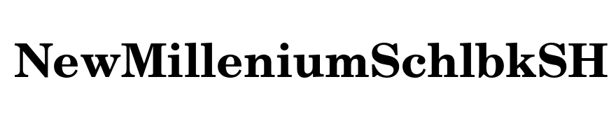 NewMilleniumSchlbkSH Bold