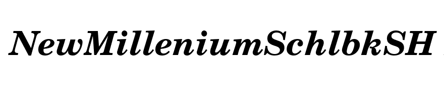 NewMilleniumSchlbkSH Bold Italic