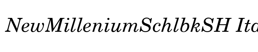 NewMilleniumSchlbkSH Italic
