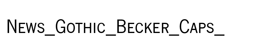 News_Gothic_Becker_Caps_