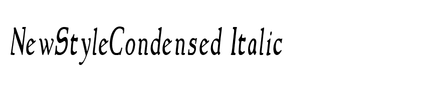 NewStyleCondensed Italic