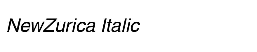 NewZurica Italic