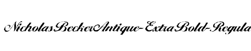 NicholasBeckerAntique-ExtraBold-Regular