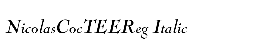 NicolasCocTEEReg Italic