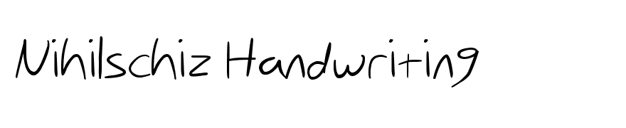 Nihilschiz Handwriting