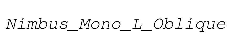 Nimbus_Mono_L_Oblique