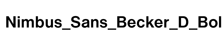 Nimbus_Sans_Becker_D_Bold