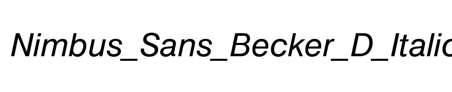 Nimbus_Sans_Becker_D_Italic