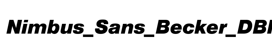 Nimbus_Sans_Becker_DBla_Italic
