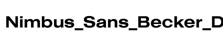 Nimbus_Sans_Becker_DExt_Bold