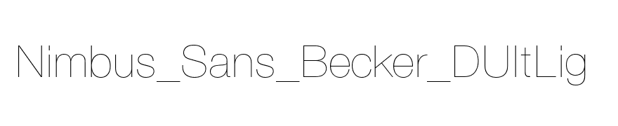Nimbus_Sans_Becker_DUltLig