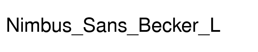 Nimbus_Sans_Becker_L