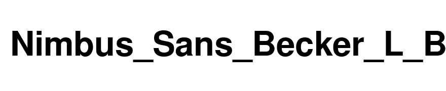 Nimbus_Sans_Becker_L_Bold