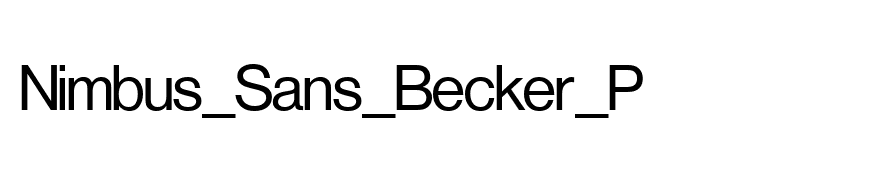 Nimbus_Sans_Becker_P
