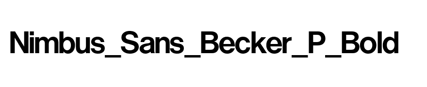 Nimbus_Sans_Becker_P_Bold