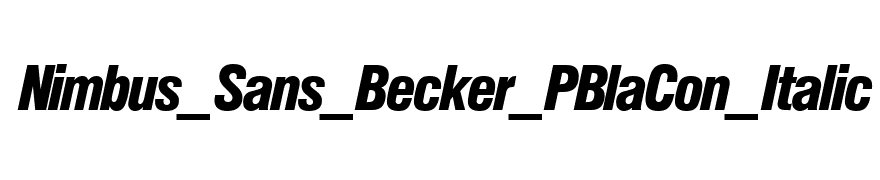 Nimbus_Sans_Becker_PBlaCon_Italic